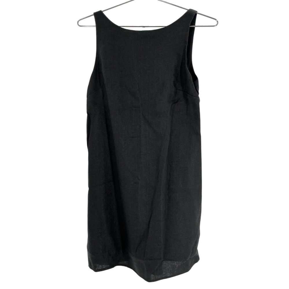 Reformation Linen Black Rosemond Dress Size 4 - Picture 2 of 4